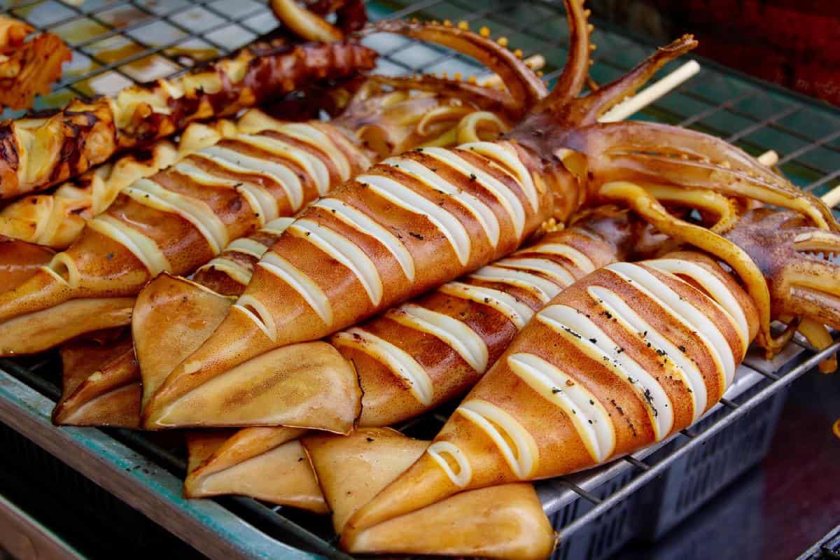 Des calamars prêts à être dégustés